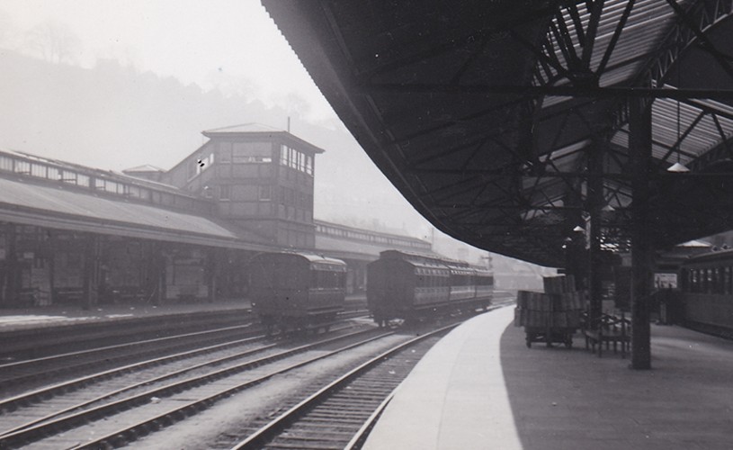 Bath Spa Station & Signal Box in the 1930s